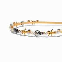 Pearl & Gemstone Beachy Headbands - 2 Pack