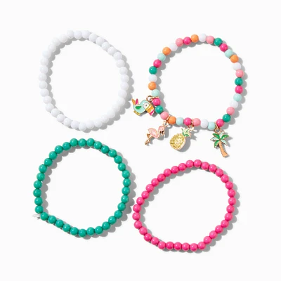 Claire's Club Vacation Seed Bead Stretch Bracelets - 4 Pack