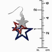 Glitter Star Trio Drop Earrings