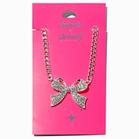 Claire's x Sliving by Paris Hilton Bow Curb Chain Necklace