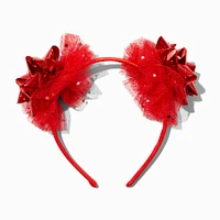 Red Christmas Gift Bow Headband