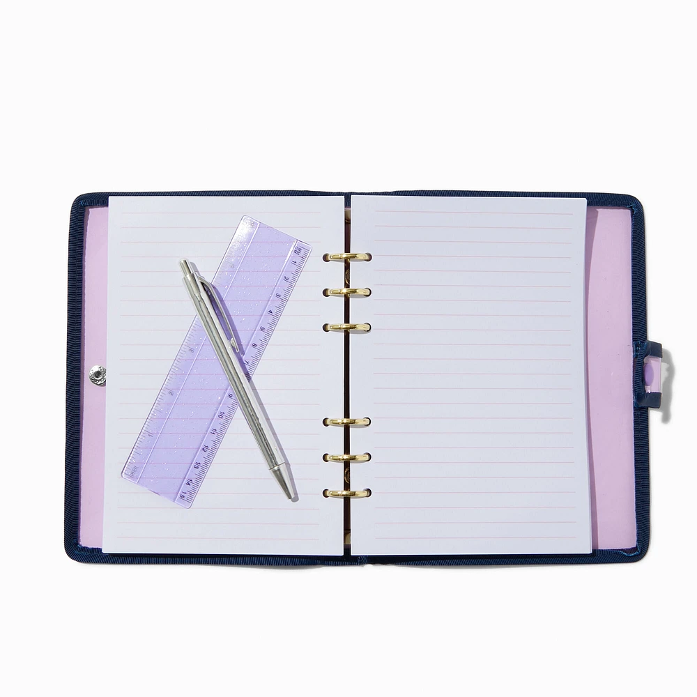 Purple Clear Spiral Notebook Set