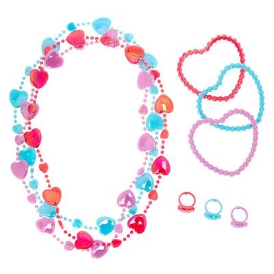 Claire's Club Heart Jewelry Set - 9 Pack