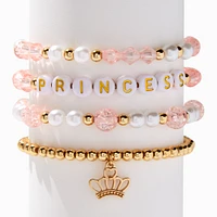 Claire's Club Princess Seed Bead Stretch Bracelets - 4 Pack
