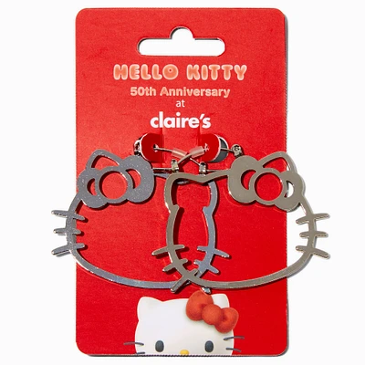 Hello Kitty® 50th Anniversary Claire's Exclusive Silver-tone Drop Earrings