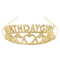 Birthday Girl Glitter Tiara - Gold