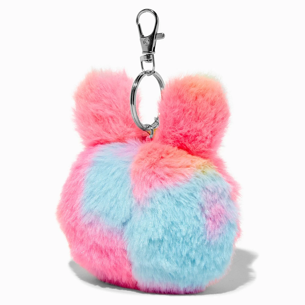Tie Dye Bunny Plush Keychain