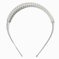 White Pearl Double Row Headband