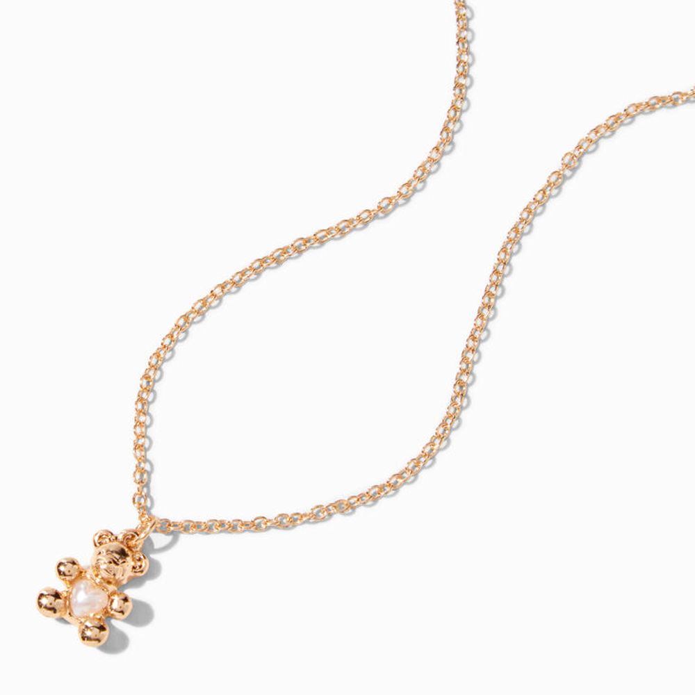 Claire's Gold June Birthstone Teddy Bear Pendant Necklace | Plaza Las  Americas