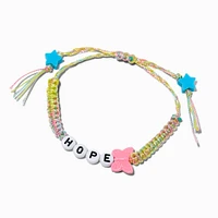 Butterfly ''Hope'' Braided Adjustable Bracelet