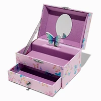 Claire's Club Pink Butterfly Musical Jewelry Box