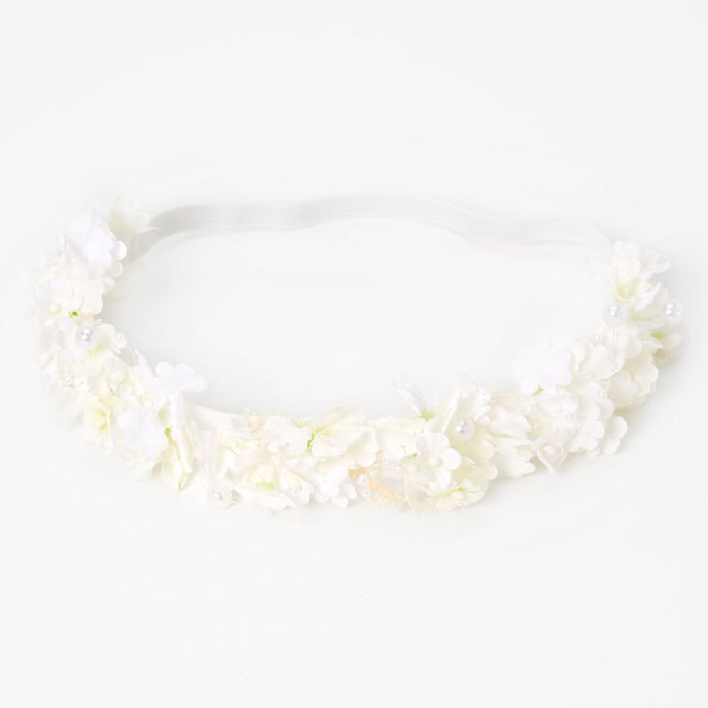 White Pearl Flower Crown