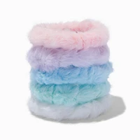 Pastel Furry Hair Ties - 6 Pack