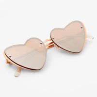 Rose Gold Heart Sunglasses