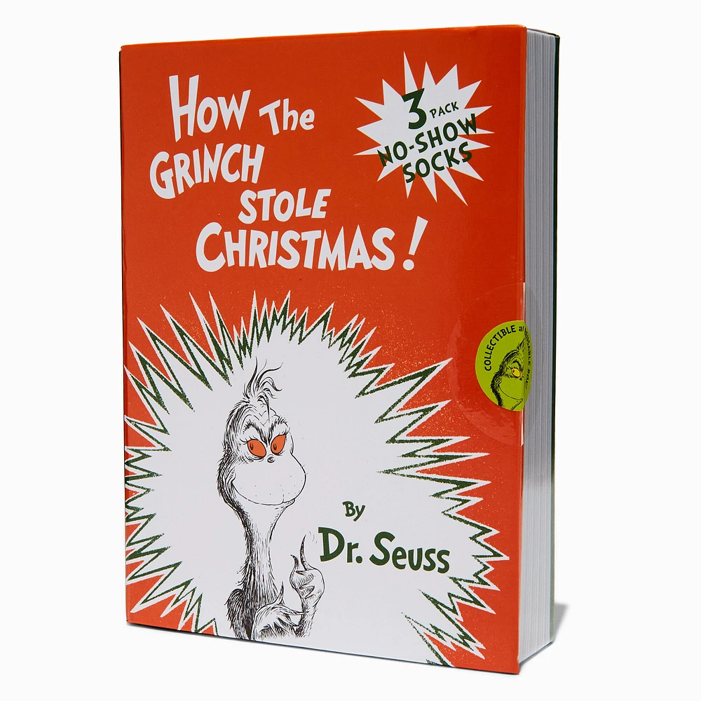 Dr. Seuss™ How The Grinch Stole Christmas No Show Socks - 3 Pack