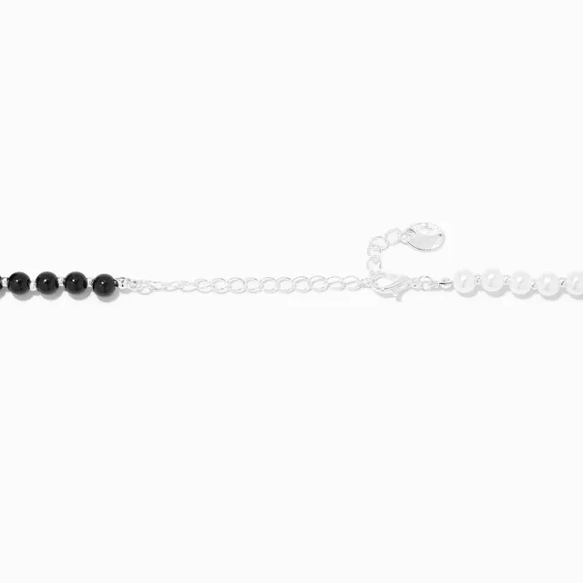 Claire's Mood Initial Multi-Strand Black Tattoo Choker Necklace