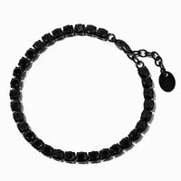 Black Stainless Steel Cubic Zirconia Tennis Bracelet