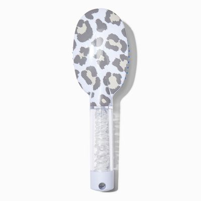 Claire's Club Snow Leopard Mini Paddle Hair Brush Elastic Set