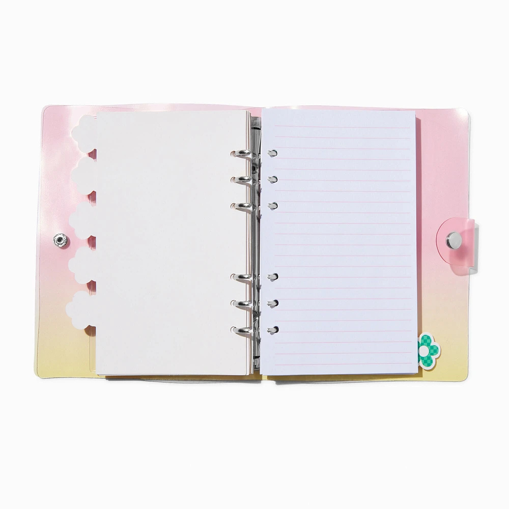 Checkered Daisy Clear Spiral Notebook