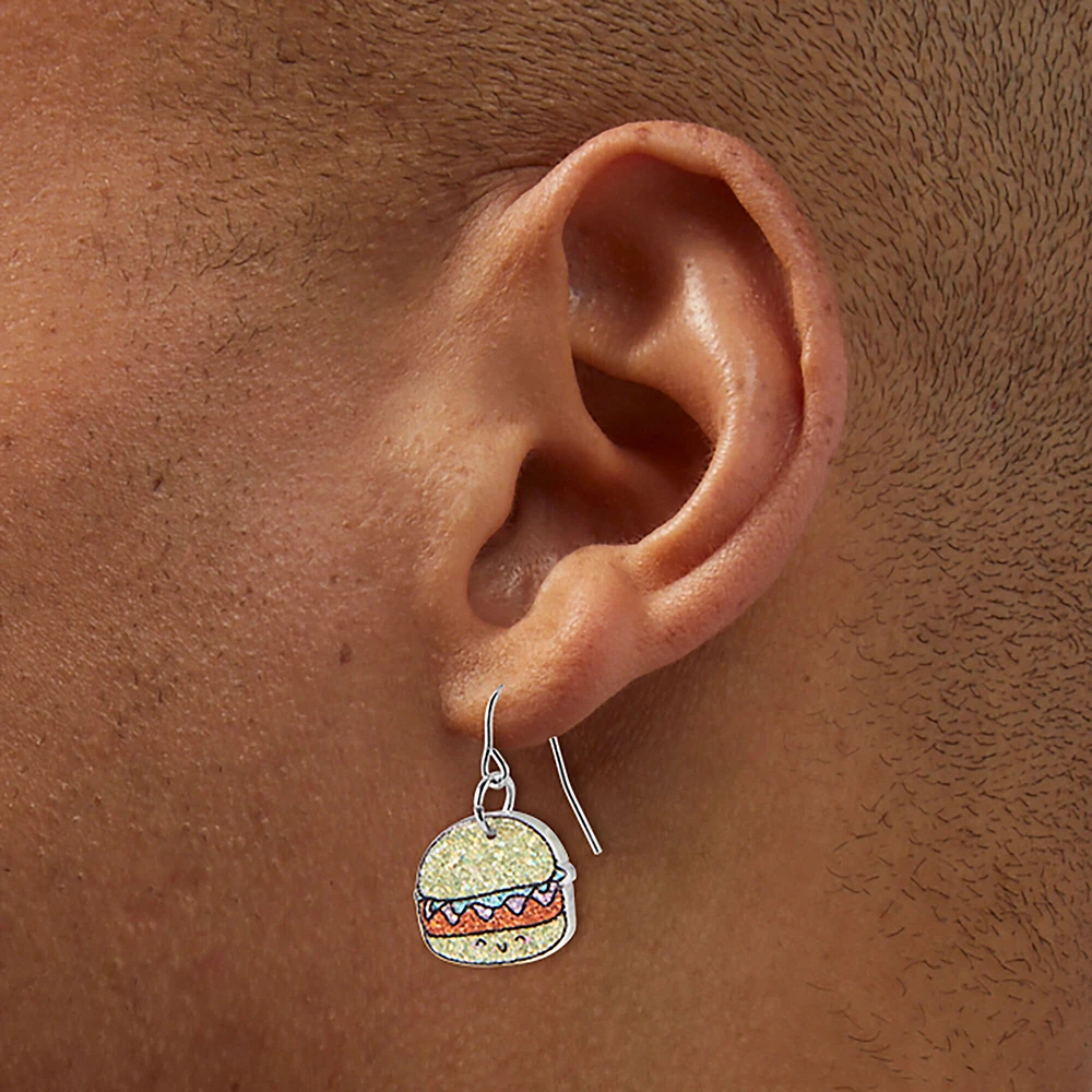 Sparkle Hamburger Drop Earrings