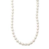 Classic 8MM White Pearl Necklace