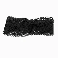 Black Lace Flat Headwrap