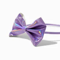 Purple Holographic Side Bow Headband