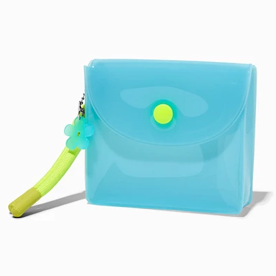Translucent Blue Daisy Snap Coin Purse