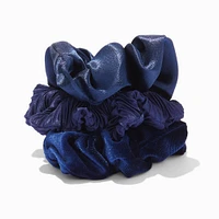 Navy Mixed Hair Scrunchies - 3 Pack