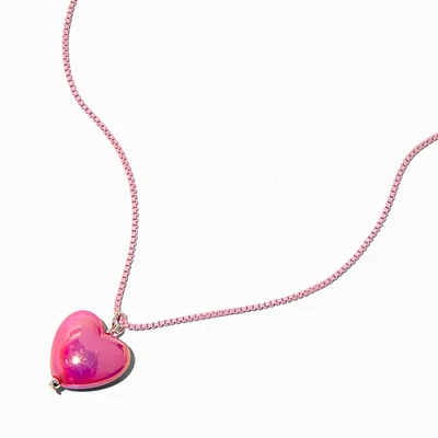 Pink Heart Pendant Necklace