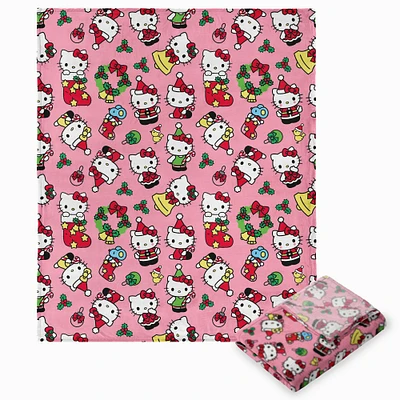 Hello Kitty® Holly & Wreath Silk Touch Throw Blanket