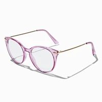 Translucent Violet Round Clear Lens Frames