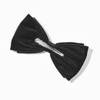 Black Velvet Hair Bow Clip