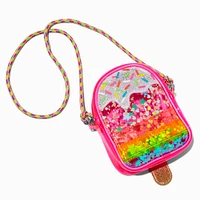 Claire's Club Rainbow Popsicle Shaker Crossbody Bag