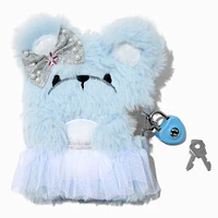 Claire's Club Starry Bear Plush Lock Diary