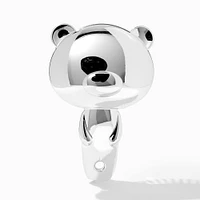 Silver Chrome Bear Hair Brush