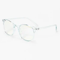 Solar Blue Light Reducing Blue Round Clear Lens Frames