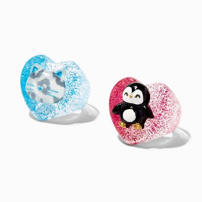 Claire's Club Acrylic Winter Critters Rings - 2 Pack