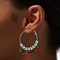 Christmas Bells 50MM Hoop Earrings