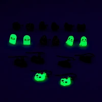 Halloween Icons Glow in the Dark Drop & Stud Earrings - 9 Pack