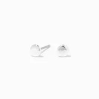 Silver 4MM Button Stud Earrings