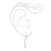 Silver-tone Graduated Mixed Earrings Set - 20 Pack