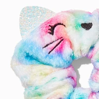 Tie Dye Furry Cat Hair Scrunchie