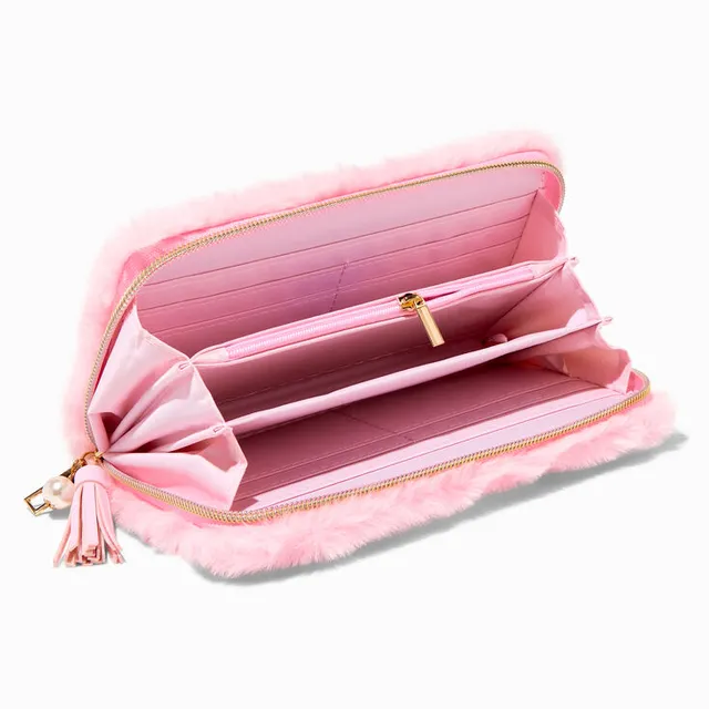 Claire's Pink Trifold Wallet | Marble