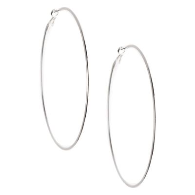 Silver 80MM Hoop Earrings
