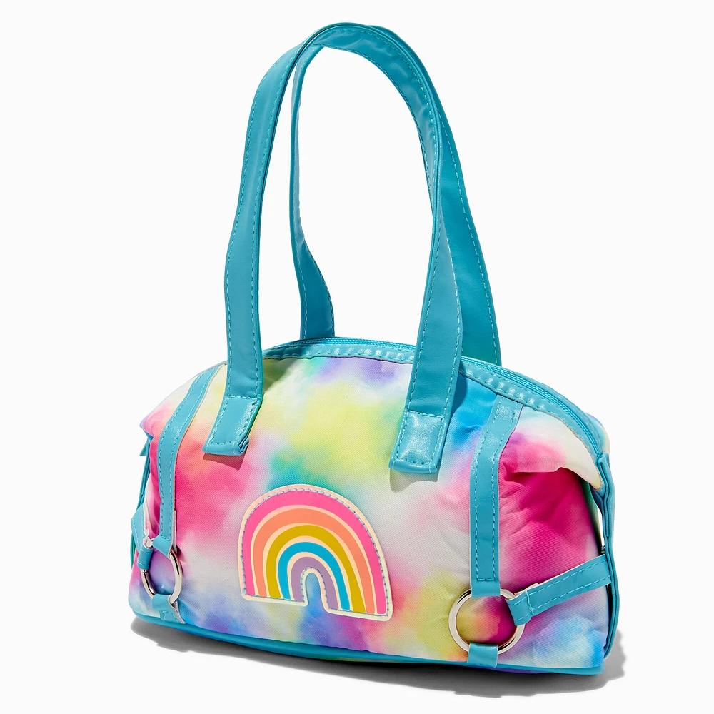 Claire's Club Tie Dye Rainbow Small Duffel Bag