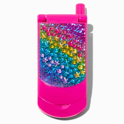 Claire's Club Rainbow Star Bling Flip Phone Lip Gloss Set