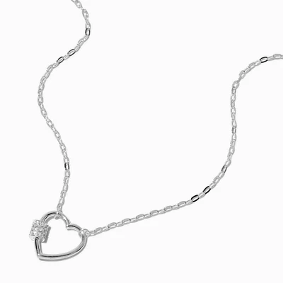 T H E M E x Claire's Silver-tone Heart Carabiner Necklace