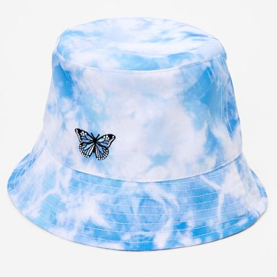 Blue Tie Dye Butterfly Bucket Hat