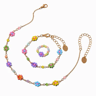 Claire's Club Bloom Flower Jewelry Set - 3 Pack